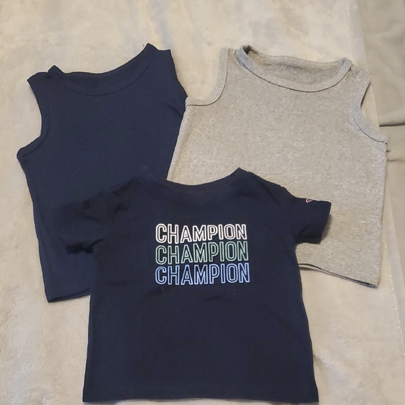 Champion Other - Champion Kids' Blue Tshirt And 2 Tank Tops